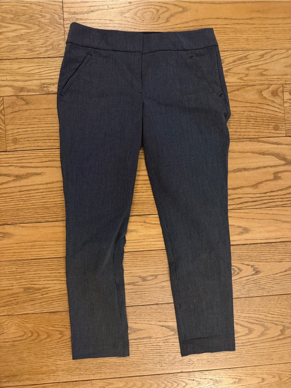 LOFT Dark Navy Cropped Ponte Ankle Pants